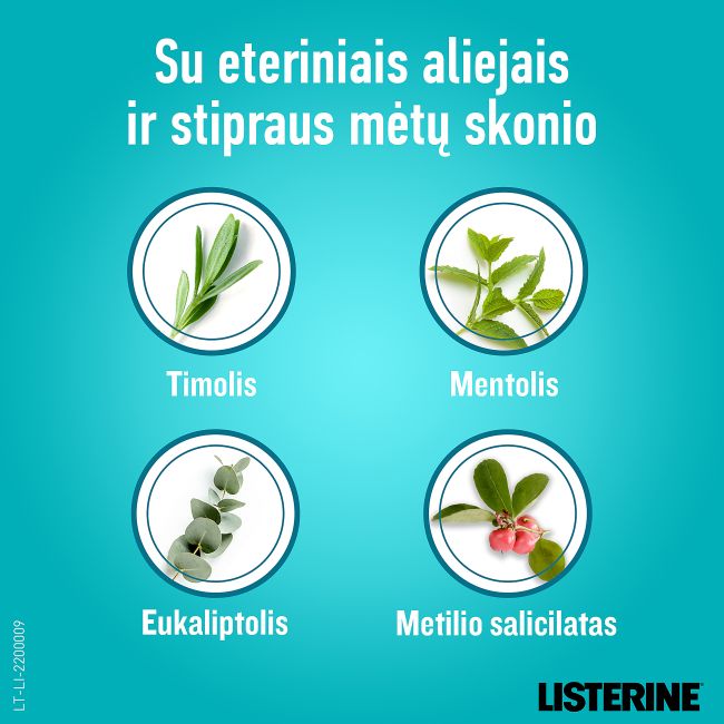 LISTERINE COOL MINT burnos skalavimo skystis, 250 ml