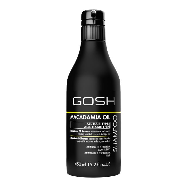 GOSH MACADAMIA OIL plaukų šampūnas, 450 ml