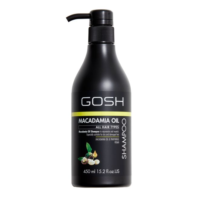 GOSH MACADAMIA OIL plaukų šampūnas, 450 ml