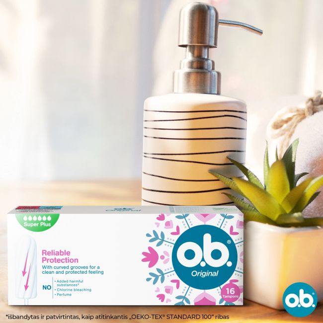 O.B. ORIGINAL SUPER PLUS tamponai (16 vnt.)