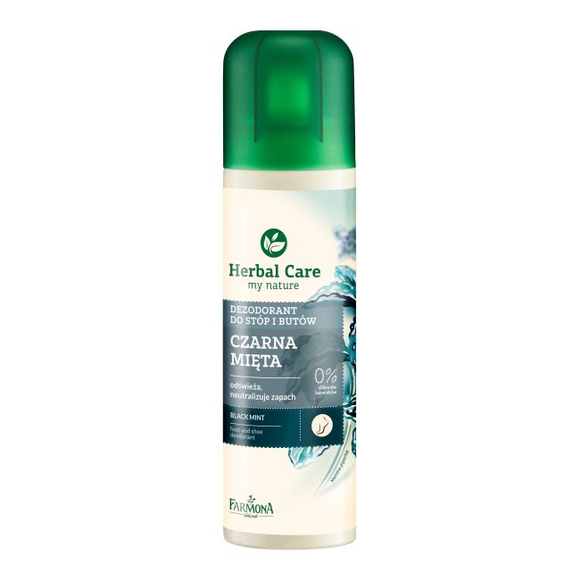 HERBAL CARE BLACK MINT pėdų ir batų dezodorantas, 150 ml
