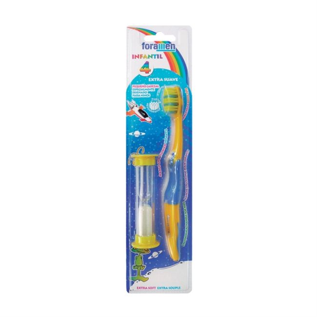 FORAMEN EXTRA SOFT dantų šepetėlis ir laikrodis