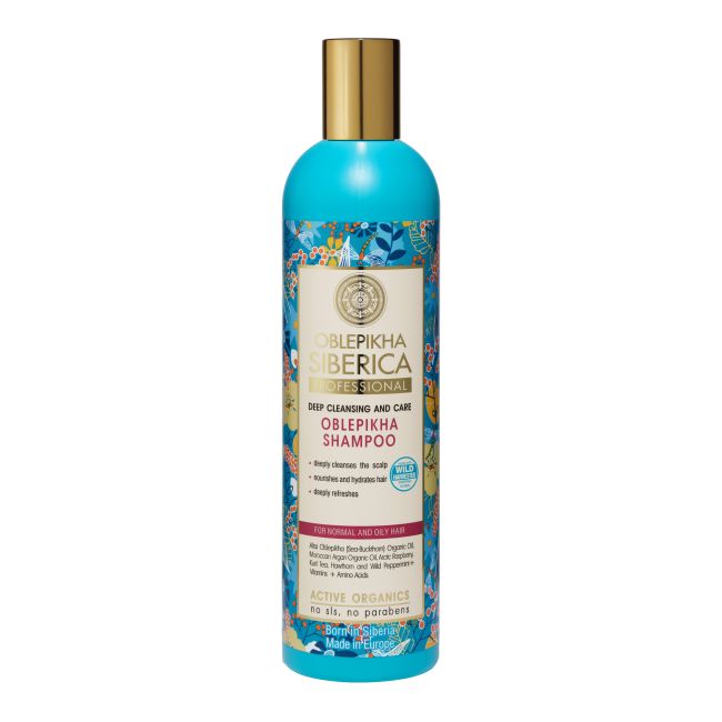 NATURA SIBERICA OBLEPIKHA normalių ir riebių plaukų šampūnas, 400 ml