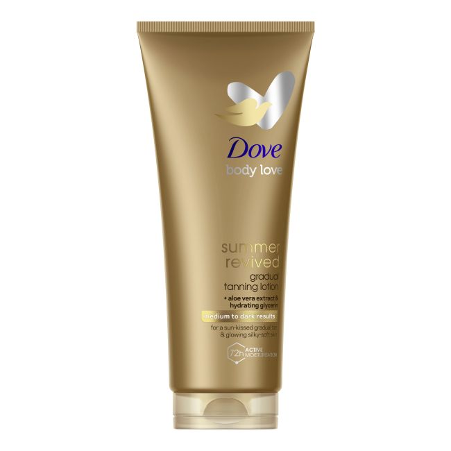 DOVE SUMMER REVIVED laispniško įdegio kūno losjonas, 200 ml