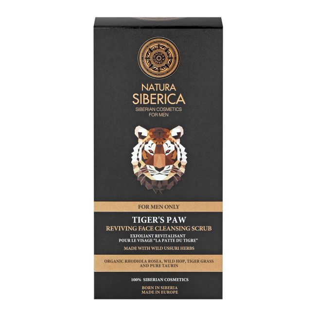 NATURA SIBERICA MEN TIGER'S PAW veido šveitiklis, 150 ml