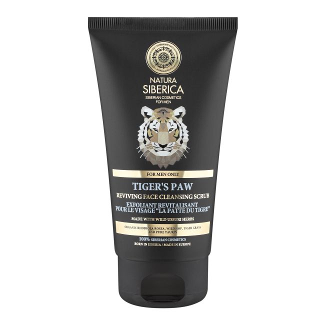 NATURA SIBERICA MEN TIGER'S PAW veido šveitiklis, 150 ml