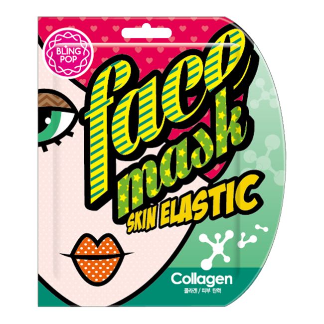 BLING POP SKIN ELASTIC COLLAGEN veido kaukė, 25 ml