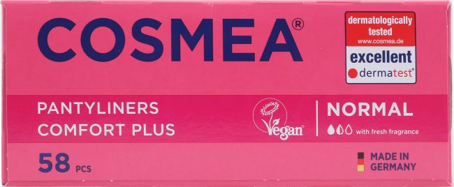 COSMEA PANTYLINERS COMFORT PLUS higieniniai įklotai (58 vnt.)