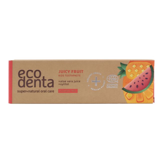 ECODENTA JUICY FRUIT vaikų dantų pasta, 75 ml