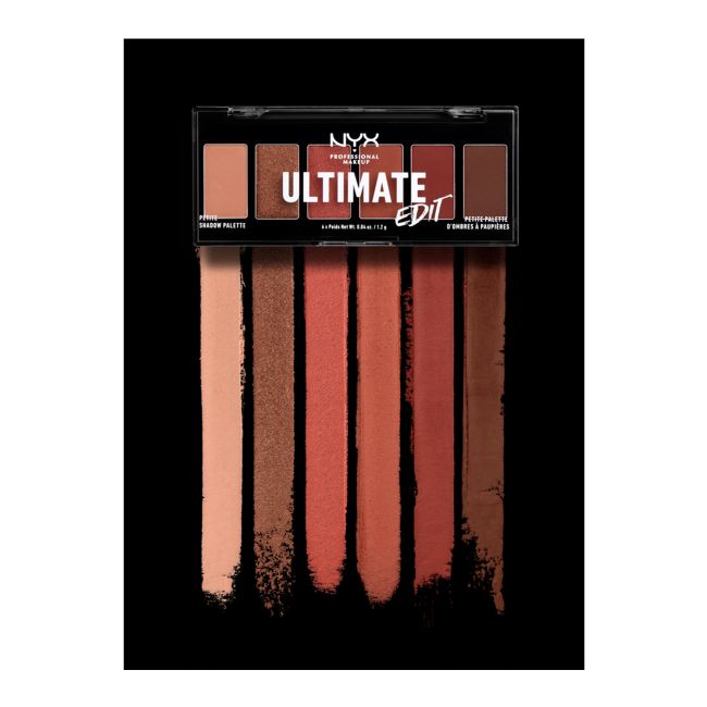 NYX PROFESSIONAL MAKEUP ULTIMATE EDIT akių vokų šešėlių paletė (6 x 1,2 g)