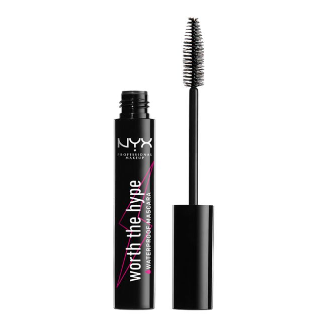 NYX PROFESSIONAL MAKEUP WORTH THE HYPE atsparus vandeniui blakstienų tušas, 7 ml