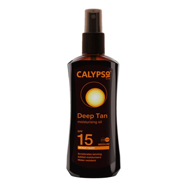 CALYPSO MONOI TAHITI SPF15 apsauginis ir įdegio aliejus, 200 ml