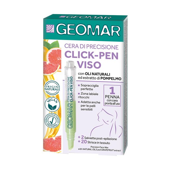 GEOMAR WAX CLICK - PEN veido depiliacinio vaško pieštukas, 3,6 ml