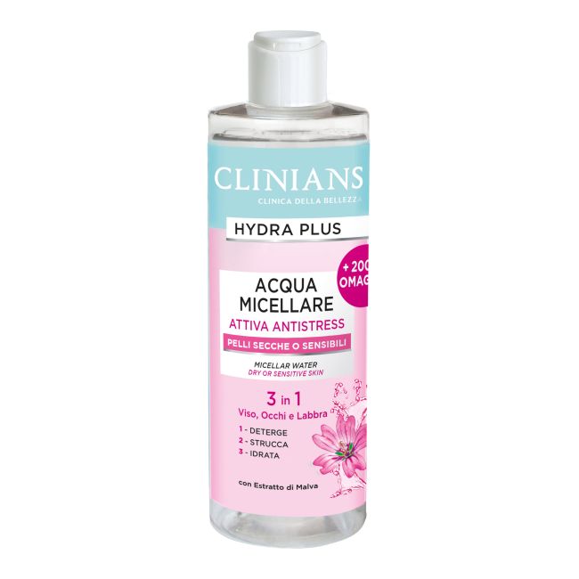 CLINIANS HYDRA PLUS 3 IN 1 micelinis vanduo, 400 ml