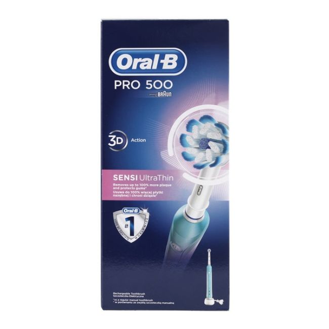 ORAL-B PRO 500 SENSI ULTRA THIN dantų šepetėlis