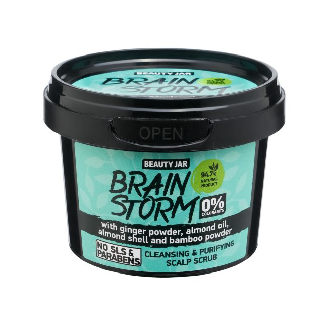 BEAUTY JAR BRAINSTORM galvos odos šveitiklis, 100 g