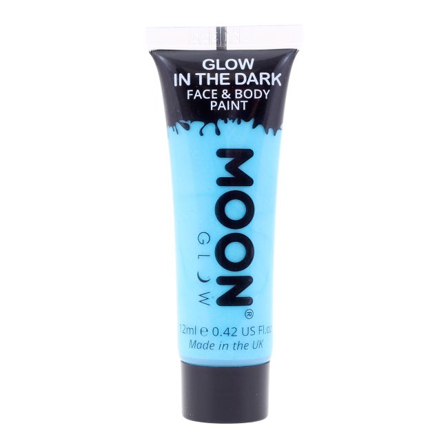 MOON GLOW IN THE DARK veido ir kūno dažai švytintys tamsoje, 12 ml