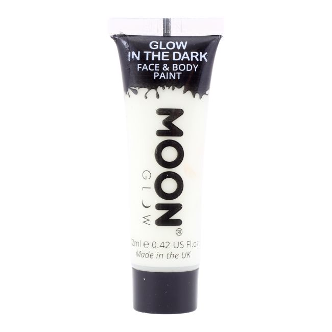 MOON GLOW IN THE DARK veido ir kūno dažai švytintys tamsoje, 12 ml