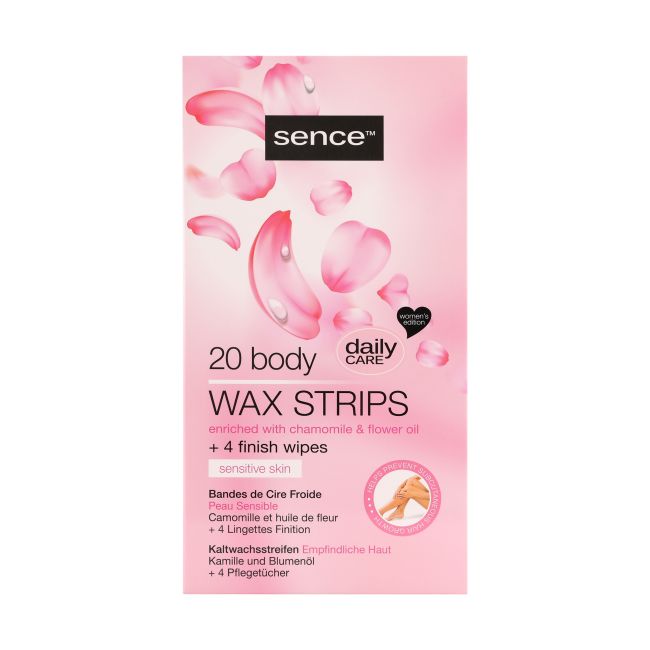 SENCE BEAUTY SENSITIVE SKIN kūno depiliacinės juostelės (20 vnt.)