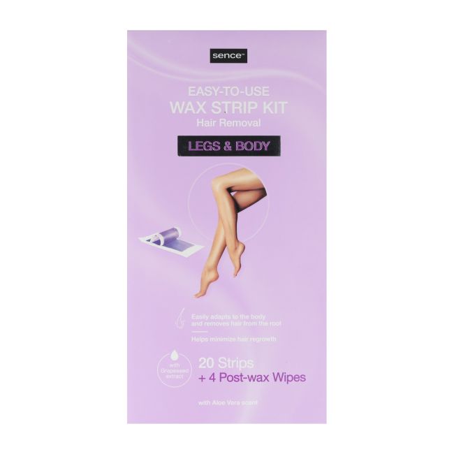 SENCE BEAUTY SENSITIVE SKIN kūno depiliacinės juostelės (20 vnt.)