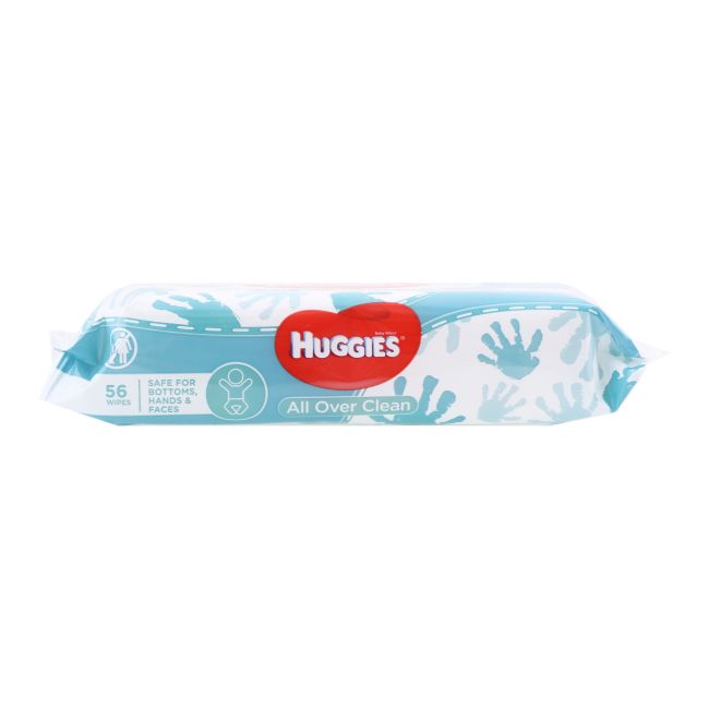 HUGGIES ALL OVER CLEAN drėgnos servetėlės (56 vnt.)