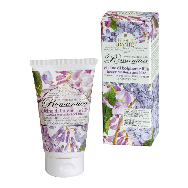 NESTI DANTE ROMANTICA TUSCAN WISTERIA & LILAC veido ir kūno kremas, 150 g