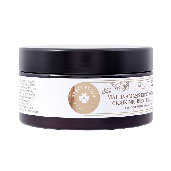 GREEN FEEL'S maitinamasis kūno kremas su graikinių riešutų aliejumi, 200 ml