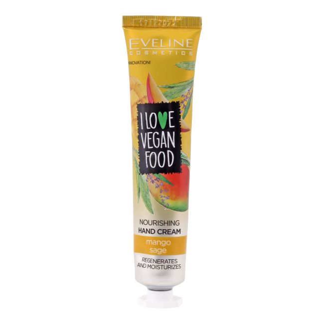 EVELINE I LOVE VEGAN FOOD NOURISHING rankų kremas, 50 ml