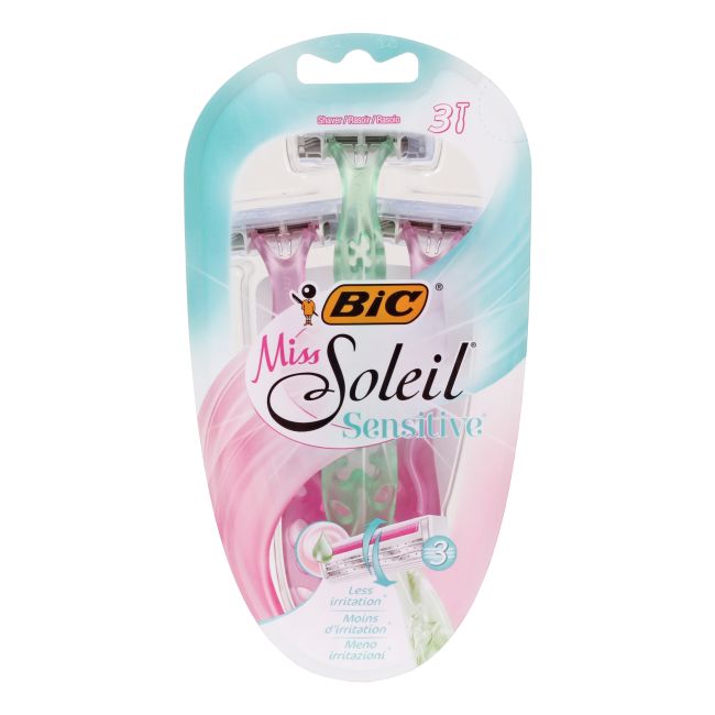 BIC MISS SOLEIL SENSITIVE vienkartiniai skustuvai, 3vnt.