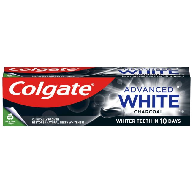 COLGATE ADVANCED WHITE CHARCOAL dantų pasta, 75 ml