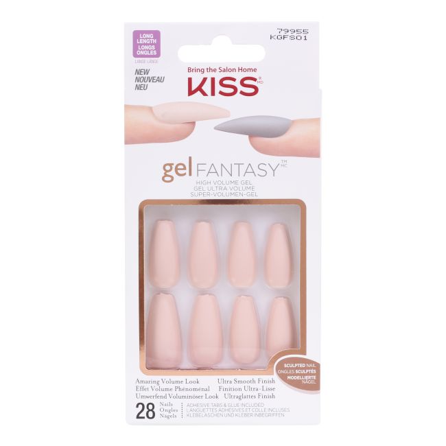 KISS GEL FANTASY HIGH VOLUME GEL priklijuojami nagai (28 vnt.)