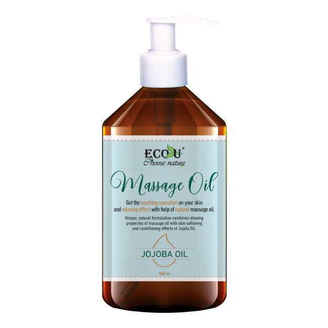 ECOU JOJOBA OIL masažo aliejus, 500 ml