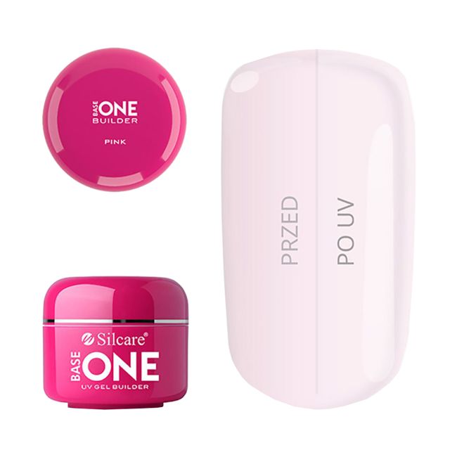 SILCARE BASE ONE UV GEL BUILDER PINK nagų priauginimo gelis, 5 g