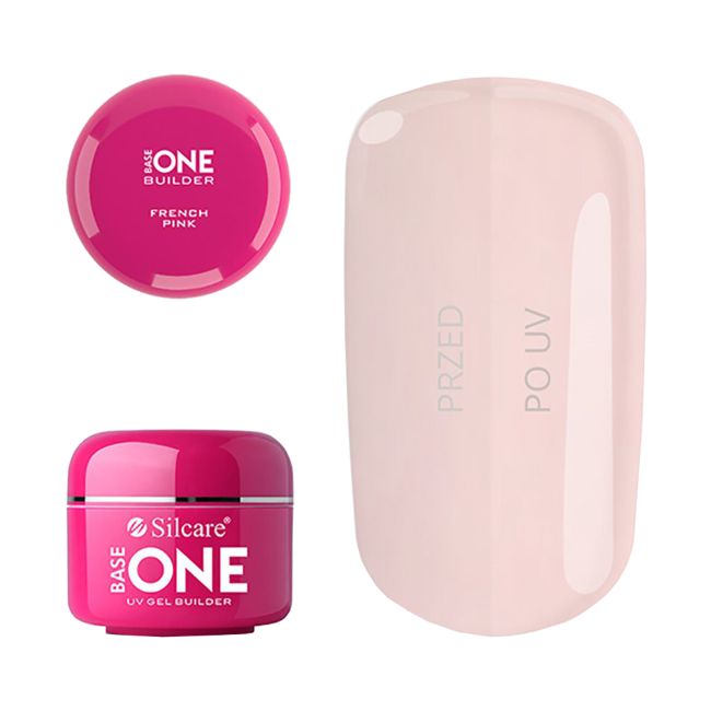 SILCARE BASE ONE UV GEL BUILDER FRENCH PINK nagų priauginimo gelis, 5 g