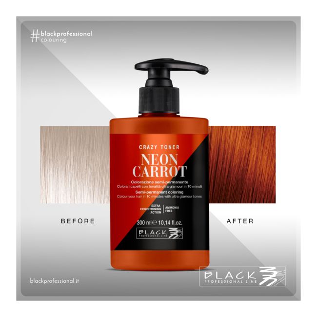 BLACK TONER tonuojamasis plaukų kremas, 300 ml