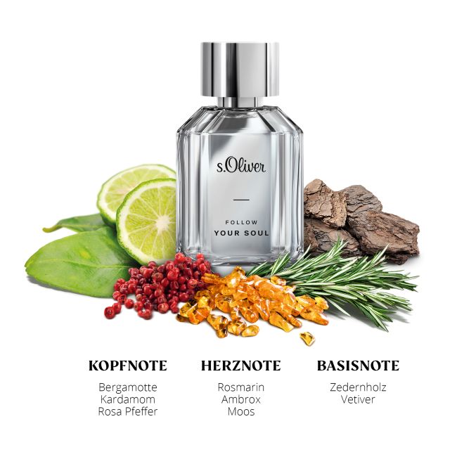 S.OLIVER FOLLOW YOUR SOUL tualetinis vyrų vanduo, 30 ml