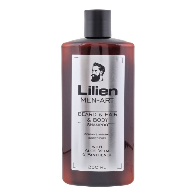 LILIEN MEN-ART WHITE barzdos, plaukų ir kūno šampūnas, 250 ml