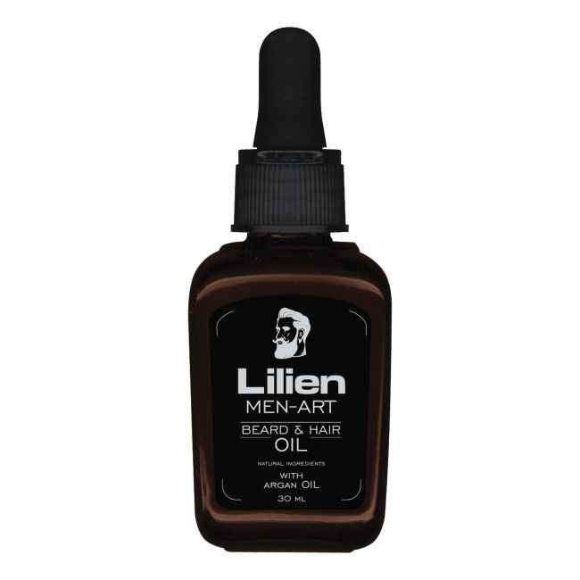 LILIEN MEN-ART BLACK barzdos ir plaukų aliejus, 30 ml