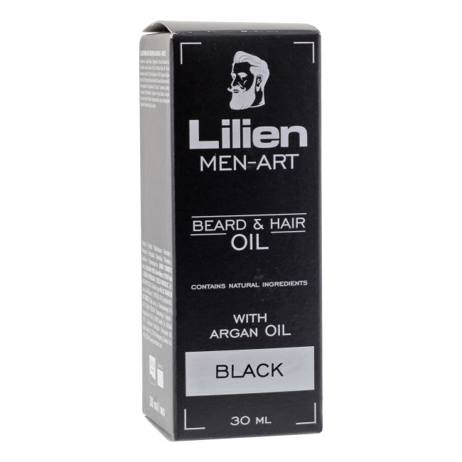 LILIEN MEN-ART BLACK barzdos ir plaukų aliejus, 30 ml