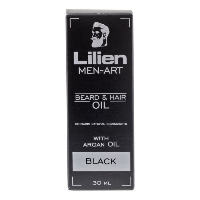 LILIEN MEN-ART BLACK barzdos ir plaukų aliejus, 30 ml