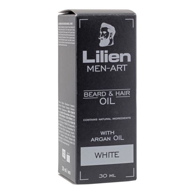 LILIEN MEN-ART WHITE barzdos ir plaukų aliejus, 30 ml