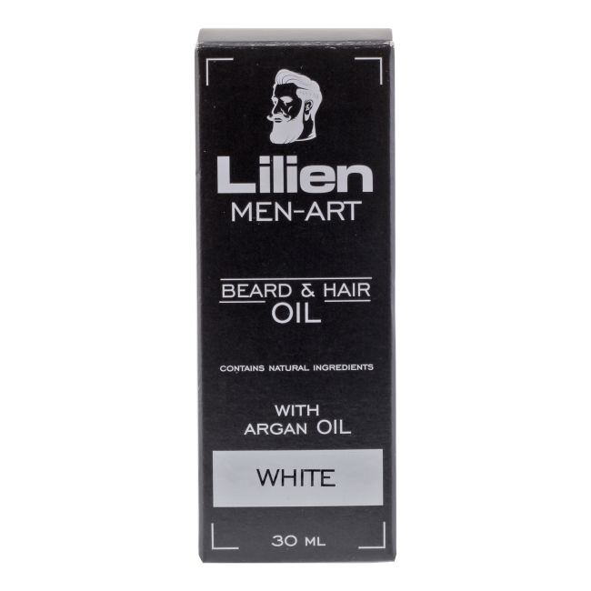 LILIEN MEN-ART WHITE barzdos ir plaukų aliejus, 30 ml