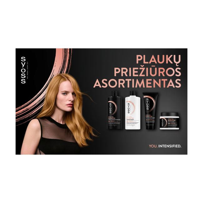 SYOSS KERATIN plaukų šampūnas, 440 ml