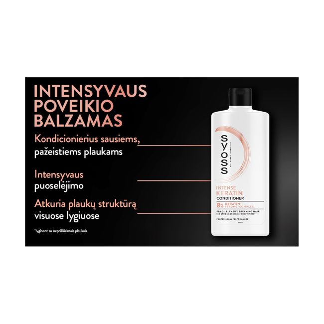 SYOSS KERATIN plaukų kondicionierius, 440 ml