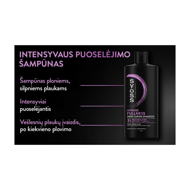 SYOSS FULL HAIR 5 plaukų šampūnas, 440 ml