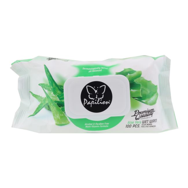 PAPILION ALOE VERA drėgnos servetėlės (100 vnt.)