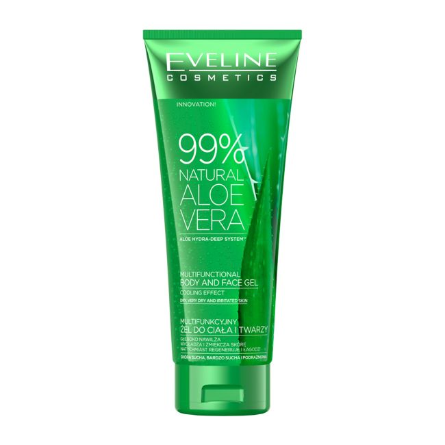 EVELINE BIO 99% NATURAL ALOE VERA kūno ir veido želė, 250 ml