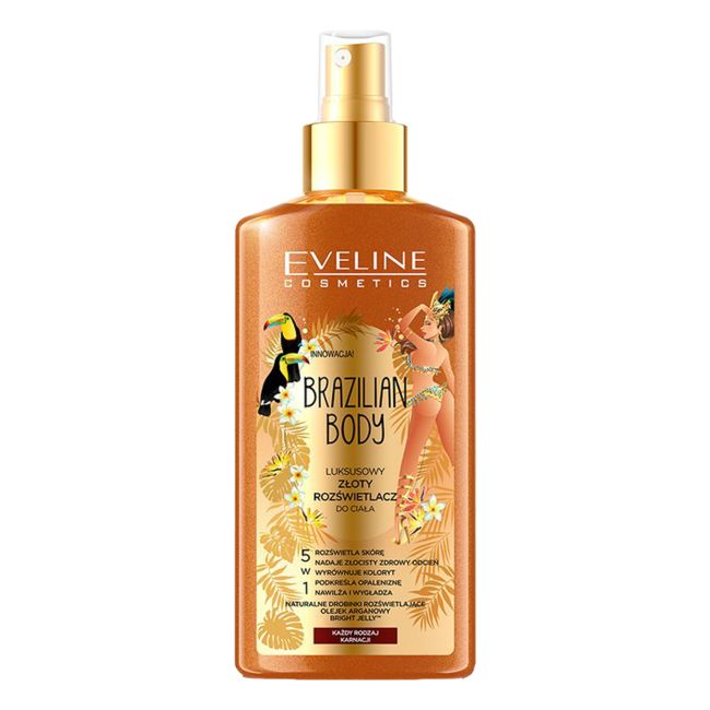 EVELINE BRAZILIAN BODY švytėjimo suteikiantis kūno purškiklis, 150 ml
