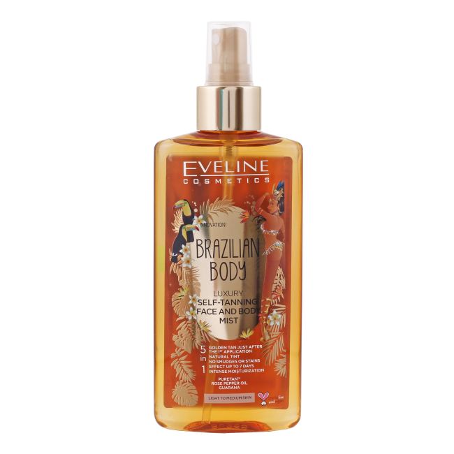 EVELINE BRAZILIAN BODY savaiminio įdegio veido ir kūno dulksna, 150 ml