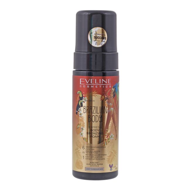 EVELINE BRAZILIAN BODY nuoseklaus įdegio kūno putos, 150 ml
